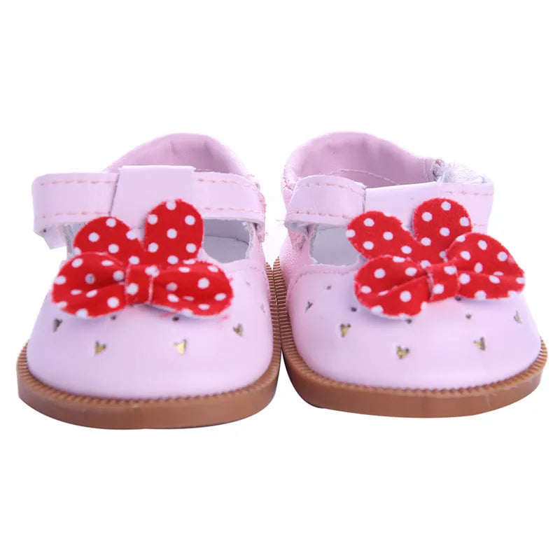 Doll Shoes Clothes Handmade Boots 7Cm Shoes For 18 Inch American&43Cm Baby New Born Doll Accessories For Generation Girl`Toy DIY