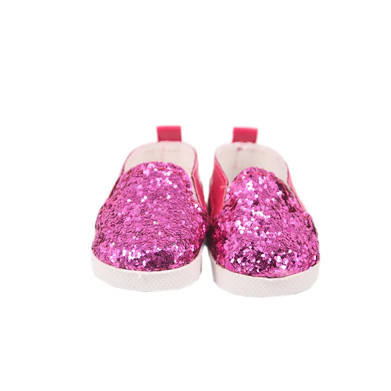 Doll Shoes Clothes Handmade Boots 7Cm Shoes For 18 Inch American&43Cm Baby New Born Doll Accessories For Generation Girl`Toy DIY