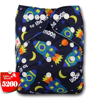 [Littles&Bloomz] 2024 New Baby One Size Reusable Cloth NAPPY Cover Wrap To Use With Flat or Fitted Nappy Diaper