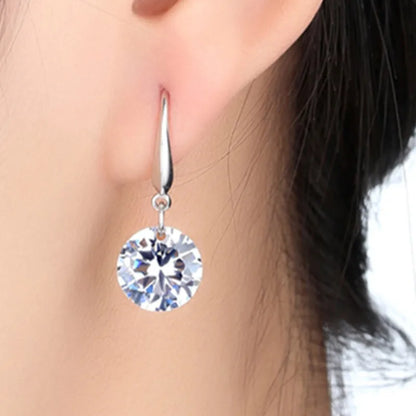 Hot Selling Lady Elegant Fashion Noble Zircon Crystal Dangle Drop Earrings For Women Jewelry Dainty Boucle Mujer Brincos