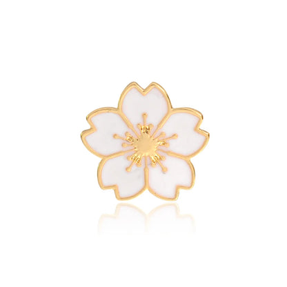 Multi color Sakura pins Flower pins Badges Brooches Hard enamel lapel pin Backpack Accessories Japanese flower Sakura jewelry