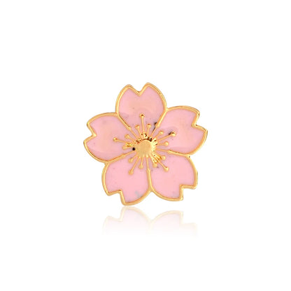 Multi color Sakura pins Flower pins Badges Brooches Hard enamel lapel pin Backpack Accessories Japanese flower Sakura jewelry