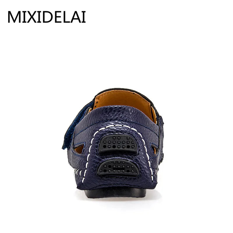 MIXIDELAI Fashion Moccasins For Men Loafers Summer Walking Breathable Casual Shoes Men Hook&loop Driving Boats Men Shoes Flats