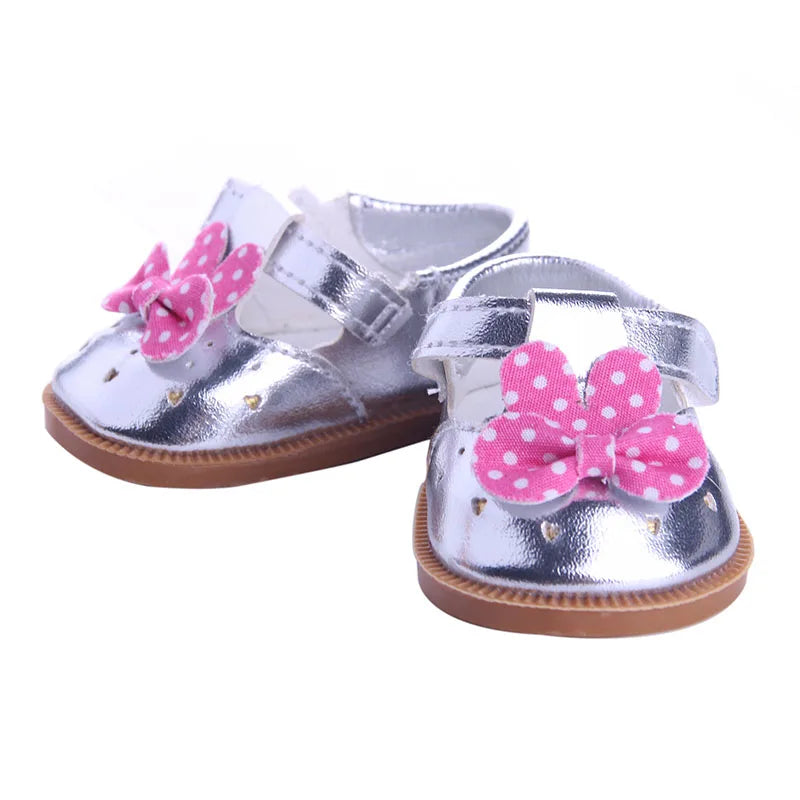 Doll Shoes Clothes Handmade Boots 7Cm Shoes For 18 Inch American&43Cm Baby New Born Doll Accessories For Generation Girl`Toy DIY