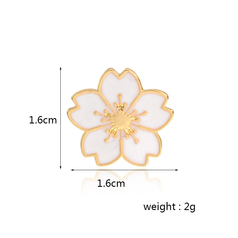 Multi color Sakura pins Flower pins Badges Brooches Hard enamel lapel pin Backpack Accessories Japanese flower Sakura jewelry