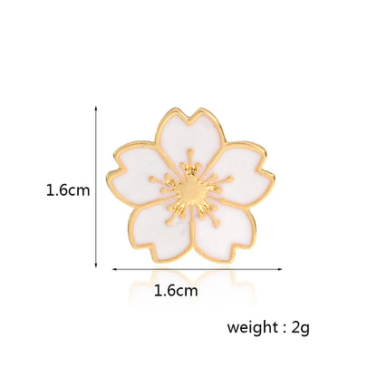 Multi color Sakura pins Flower pins Badges Brooches Hard enamel lapel pin Backpack Accessories Japanese flower Sakura jewelry