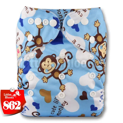 [Littles&Bloomz] 2024 New Baby One Size Reusable Cloth NAPPY Cover Wrap To Use With Flat or Fitted Nappy Diaper