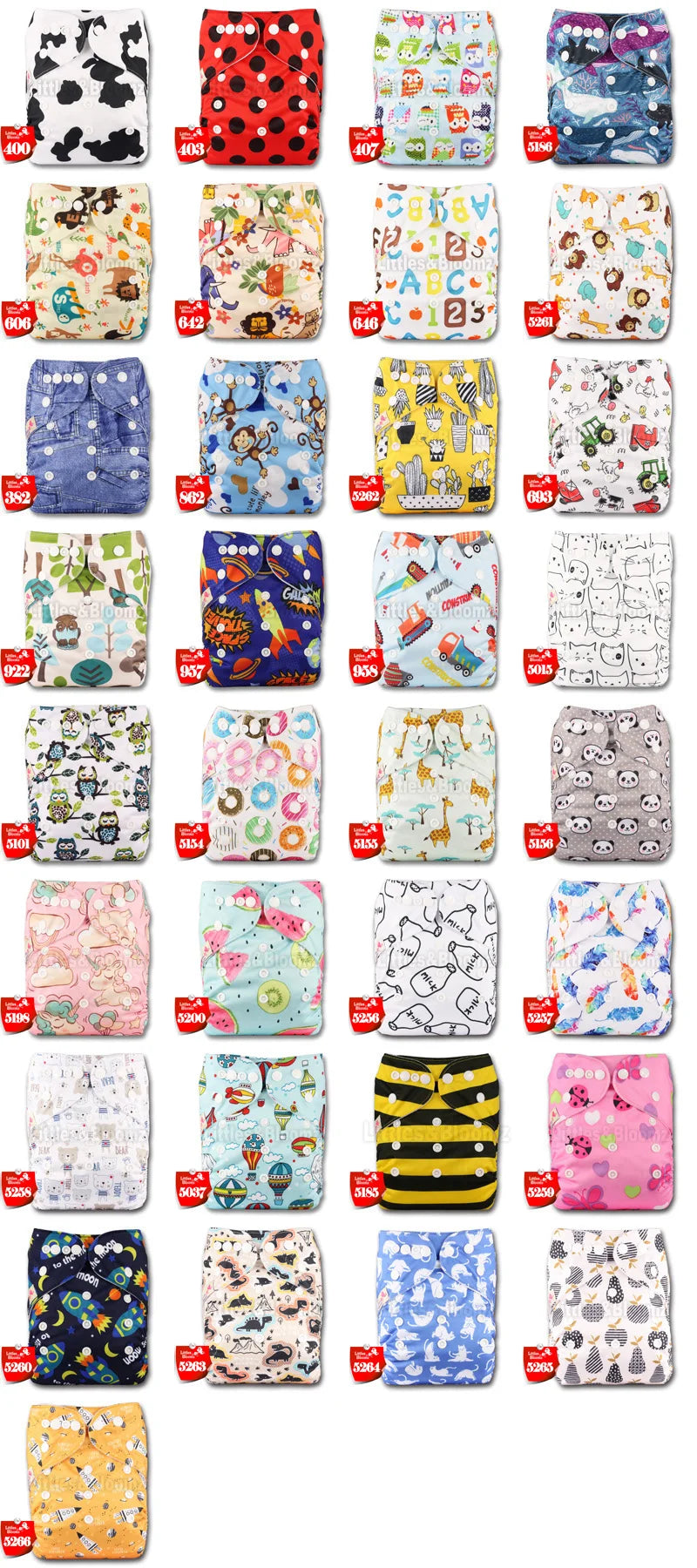 [Littles&Bloomz] 2024 New Baby One Size Reusable Cloth NAPPY Cover Wrap To Use With Flat or Fitted Nappy Diaper