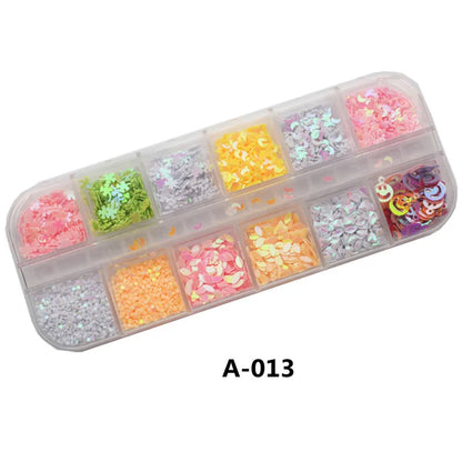 Sequins Holographic Holo Love Star Pink White Nail Body Art Glitter Box Sequin Nails Paillette Flakes Decoration Manicure Tools