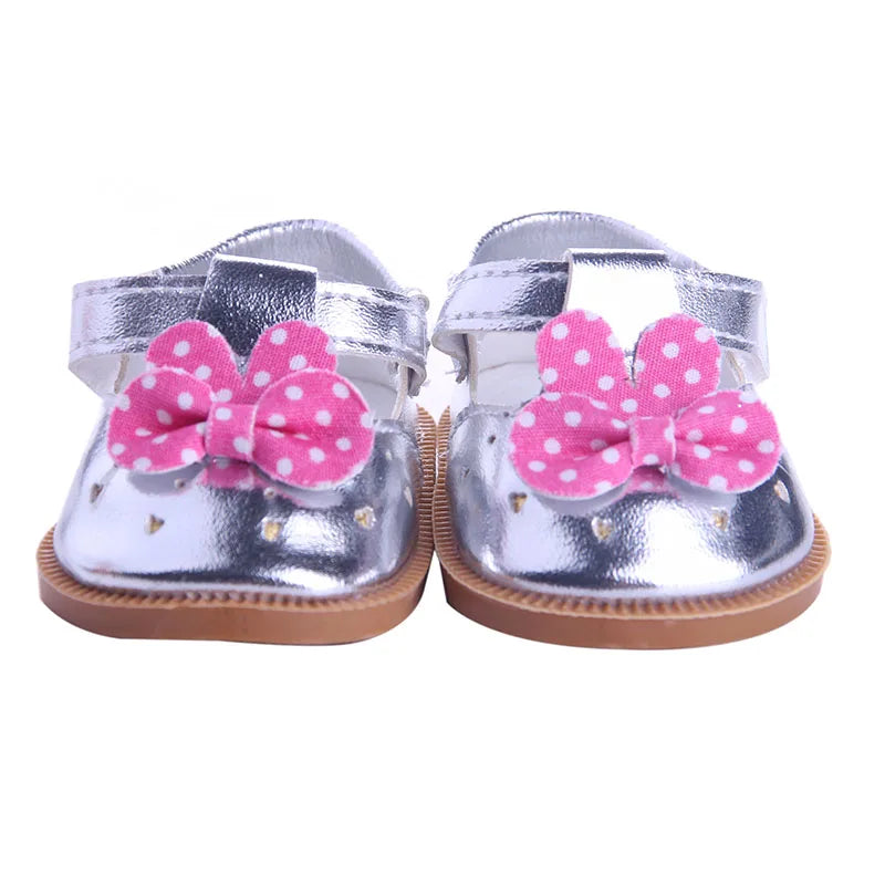 Doll Shoes Clothes Handmade Boots 7Cm Shoes For 18 Inch American&43Cm Baby New Born Doll Accessories For Generation Girl`Toy DIY