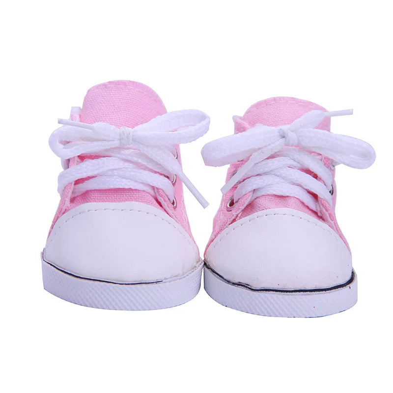 Doll Shoes Clothes Handmade Boots 7Cm Shoes For 18 Inch American&43Cm Baby New Born Doll Accessories For Generation Girl`Toy DIY