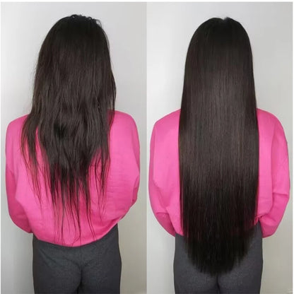 Doreen 160G 200G 240G Volume Series Brazilian Machine Remy Straight Clip In Human Hair Extensions  Full Head 10Pcs 16 to 24 Inch