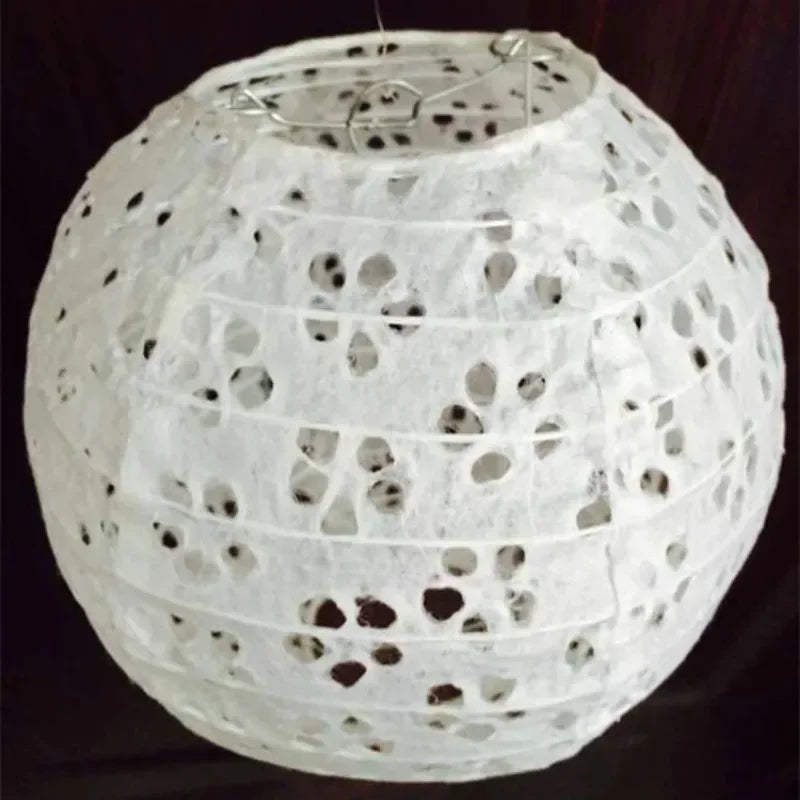 High quality 7 size White Hollow round Paper Lantern Ball Festival Supplies Chinese Paper Lantern For Wedding Party Decoration