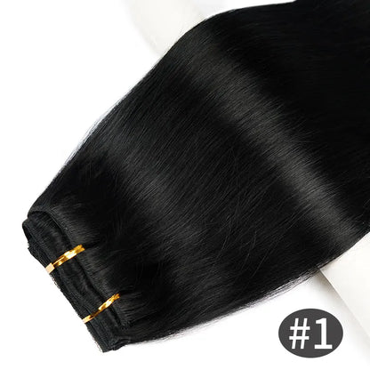 Doreen 160G 200G 240G Volume Series Brazilian Machine Remy Straight Clip In Human Hair Extensions  Full Head 10Pcs 16 to 24 Inch