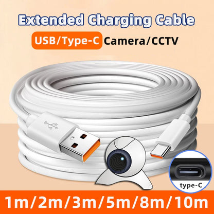 Extra long Micro USB extension cable 10M 8M 5M 3M 2M 1M Type C port device universal data cable for Xiaomi Samsung camera PS5PS4