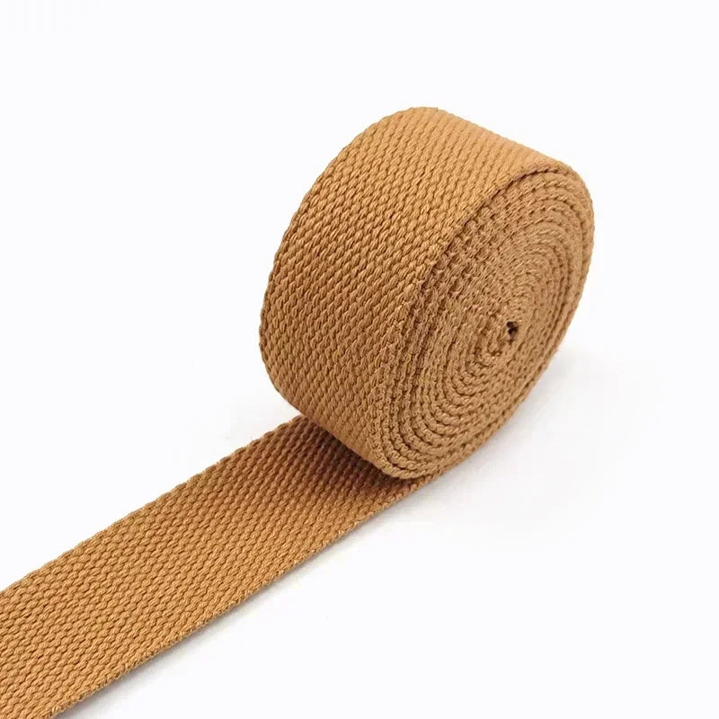 8M 20/25/32/38mm 2mm Thick Webbing Tapes Polyester Cotton Canvas Bag Webbings Ribbon for Backpack Strap Belt Band Garment Craft