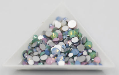 5Gram Mix Sizes Blue/Green/Pink/White Opal Nail Art Rhinestones Decoration,Glass Crystal flatback non hotfix Nail Rhinestones