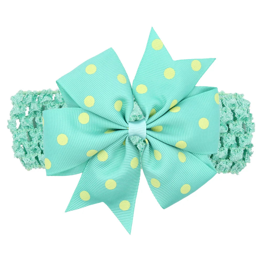 baby girl headband Infant hair accessories band bows Headwear Dot Newborn Children Gift Toddlers Ribbon newborn cloth Bowknot