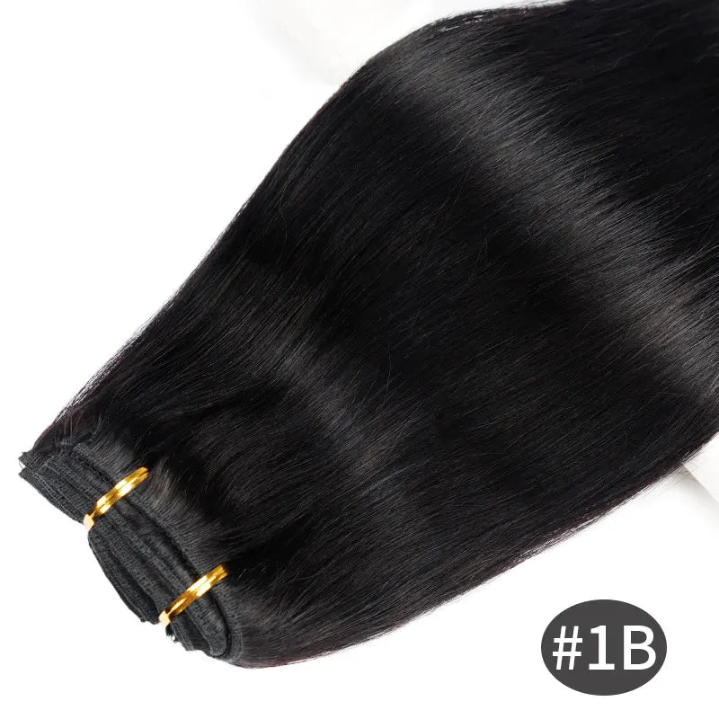 Doreen 160G 200G 240G Volume Series Brazilian Machine Remy Straight Clip In Human Hair Extensions  Full Head 10Pcs 16 to 24 Inch