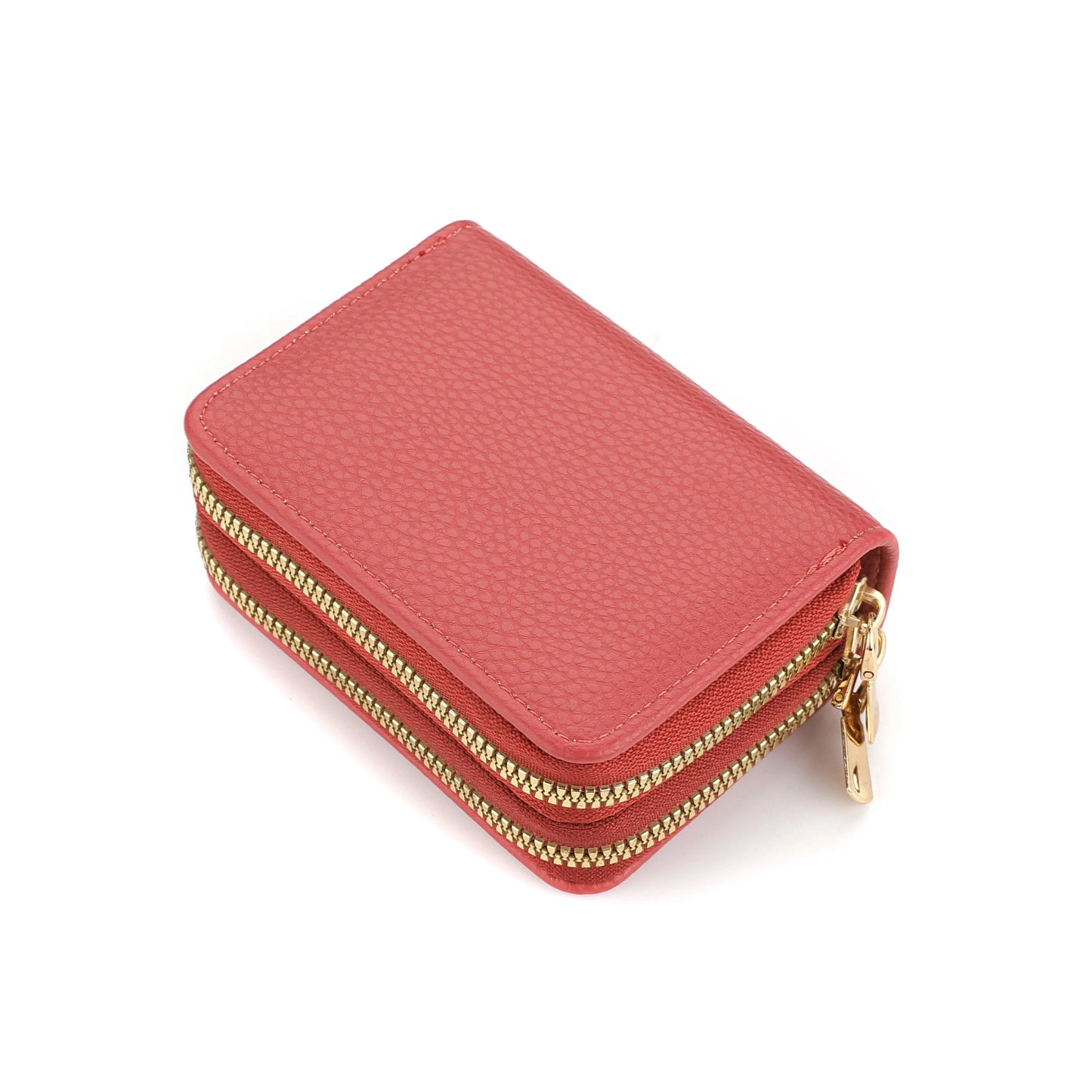 Women Zipper Short Style Purse Lychee Pattern Fashion Large Capacity Multi Card Slot Coin Purse With Zipper