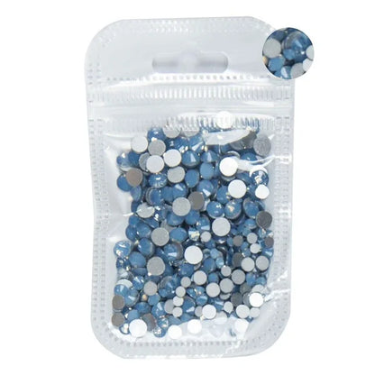 5Gram Mix Sizes Blue/Green/Pink/White Opal Nail Art Rhinestones Decoration,Glass Crystal flatback non hotfix Nail Rhinestones