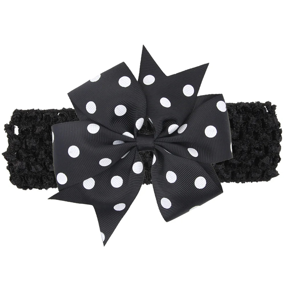 baby girl headband Infant hair accessories band bows Headwear Dot Newborn Children Gift Toddlers Ribbon newborn cloth Bowknot