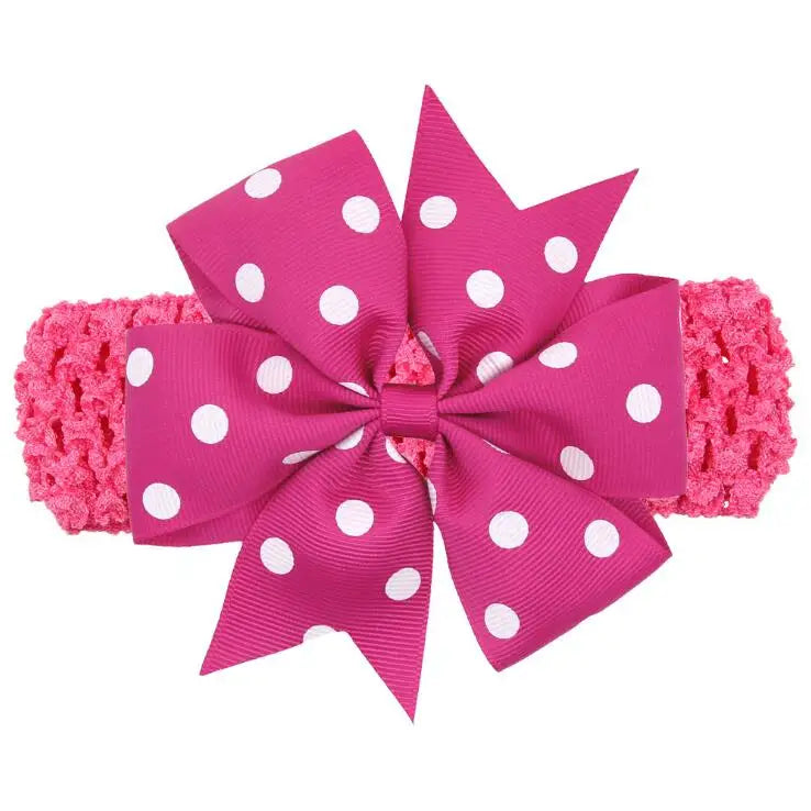 baby girl headband Infant hair accessories band bows Headwear Dot Newborn Children Gift Toddlers Ribbon newborn cloth Bowknot